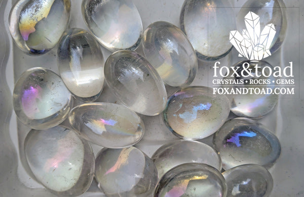 Quartz, Angel Aura Tumbled Stones