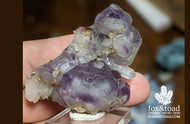 Phantom Fluorite with Quartz and Calcite (Shambago, China)