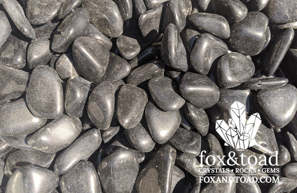 Obsidian, Black Tumbled Stones