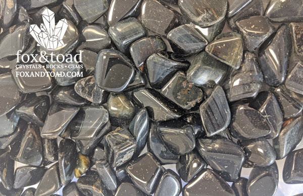 Tiger's Eye, Blue Tumbled Stones