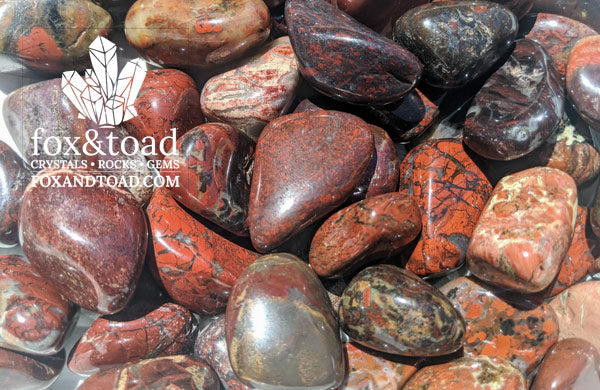 Jasper, Brecciated Tumbled Stones