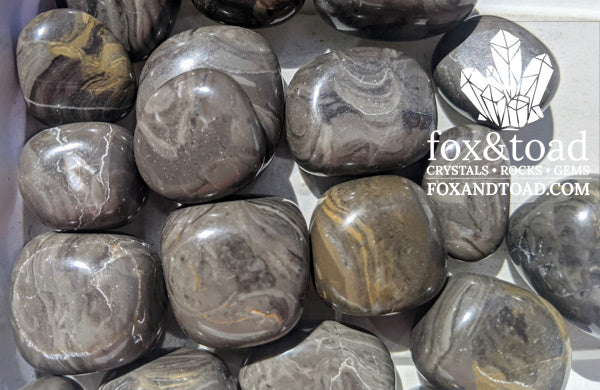 Jasper, Hematite Tumbled Stones – fox&toad