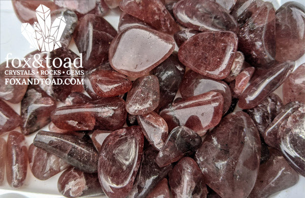 Quartz, Cherry Tanzberry Tumbled Stones