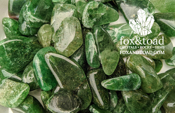 Quartz, Emerald Tanzberry Tumbled Stones