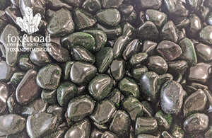 Goldstone, Green Tumbled Stones