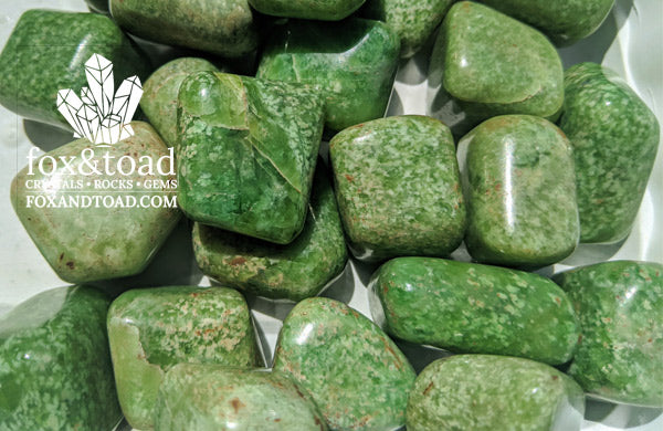 Garnet, Green (Grossularite) Tumbled Stones