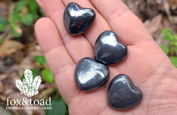 Hematite Hearts Hematite Hearts