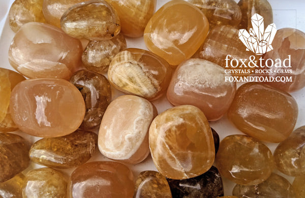 Calcite, Honey Tumbled Stones