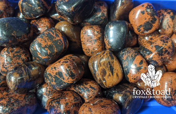 Obsidian, Mahogany Tumbled Stones