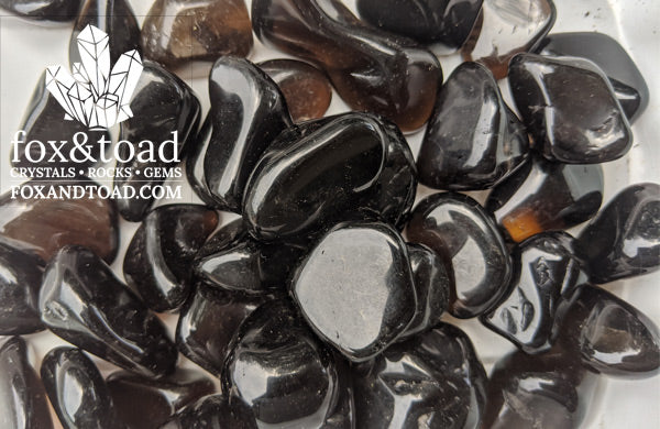 Quartz, Morion Tumbled Stones