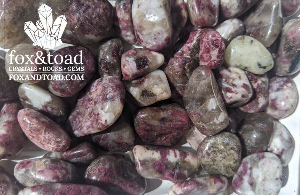 Tourmaline, Pink in Quartz Tumbled Stones