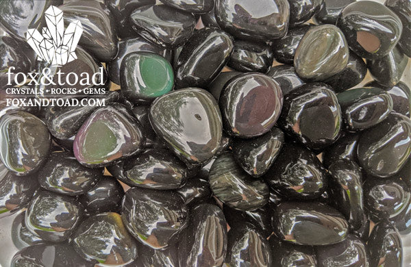 Obsidian, Rainbow Tumbled Stones