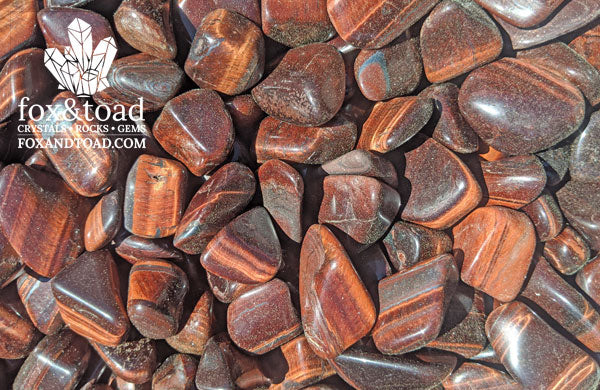 Tiger's Eye, Red Tumbled Stones