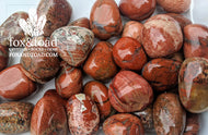 Jasper, Red Silver Leaf Tumbled Stones
