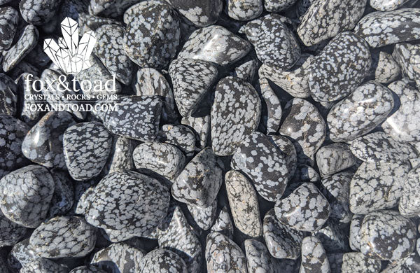 Obsidian, Snowflake Tumbled Stones