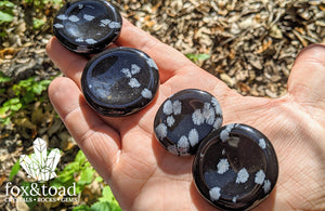 Obsidian, Snowflake Worry Stone