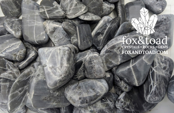 Moonstone, Virginia Black Tumbled Stones