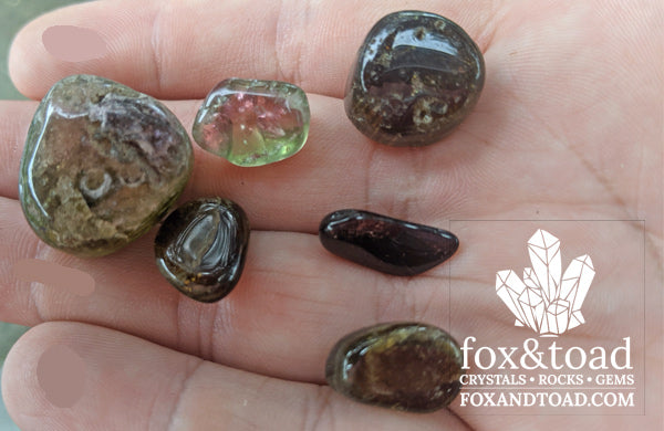 Tourmaline, Watermelon Tumbled Stones