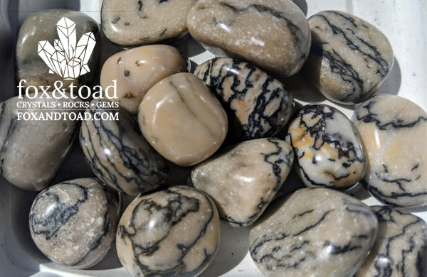 Moonstone, Zebra Tumbled Stones