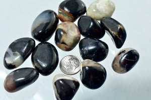 Sardonyx, Black Tumbled Stones