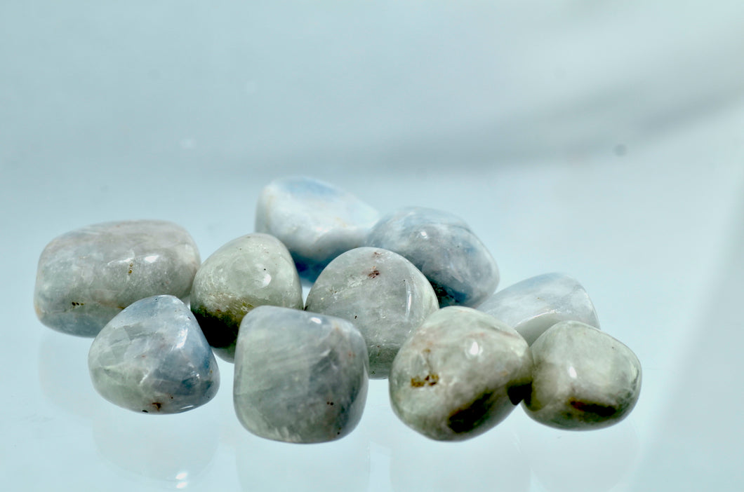 Calcite, Blue Tumbled Stones